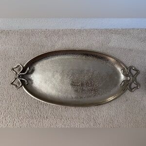 Brass Bow Oval Tray Brand New
